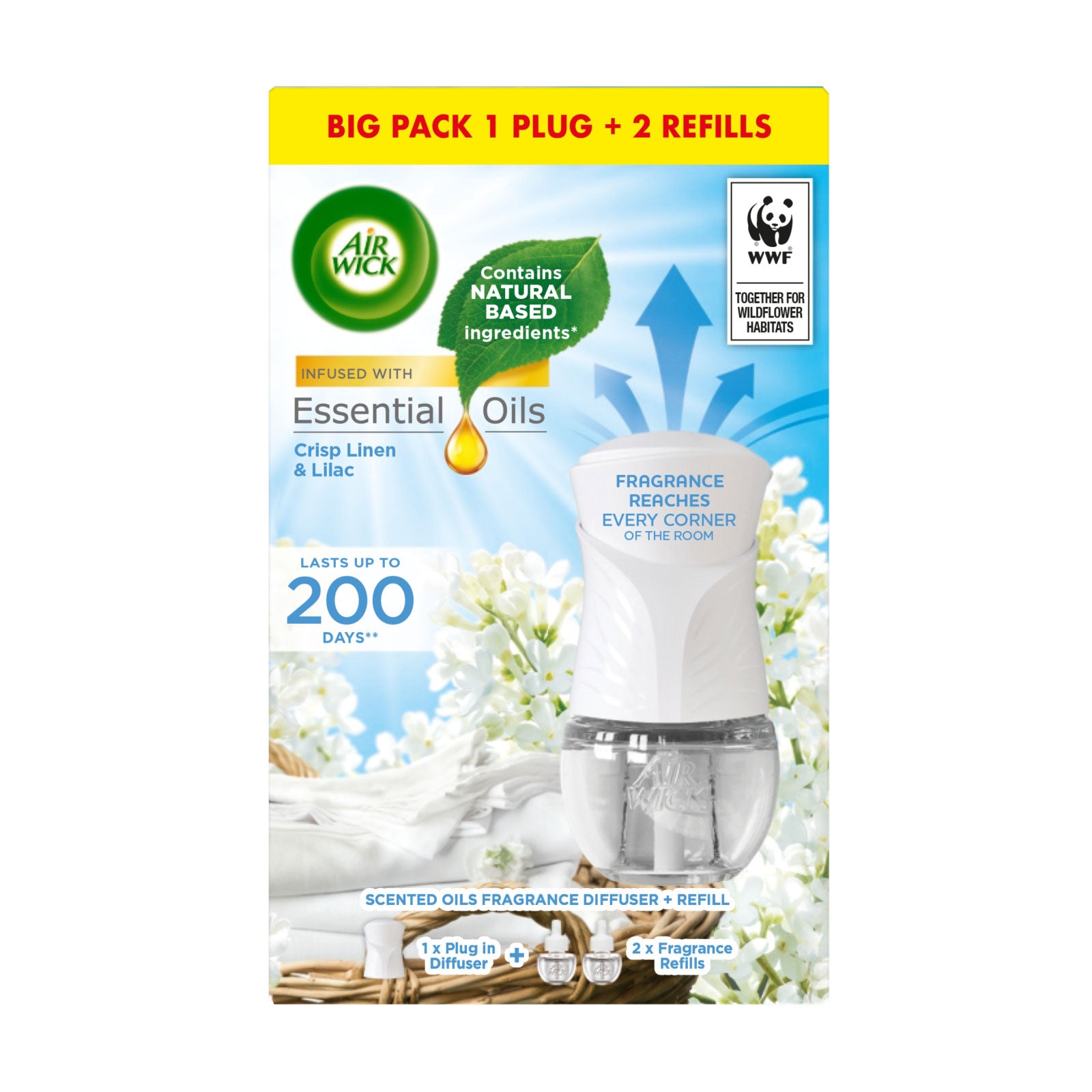 Airwick Elec Unit Crisp Linen & Lilac + 2 Refill Airwick Elec Unit Crisp Linen & Lilac + 2 Refill